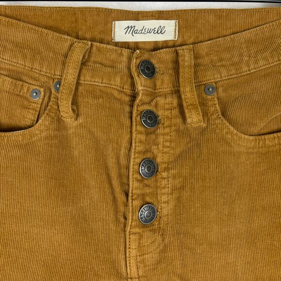 Madewell Cali Demi-Boot Jeans: Corduroy Edition Size 24 in Burnished Cedar - Picture 7 of 14